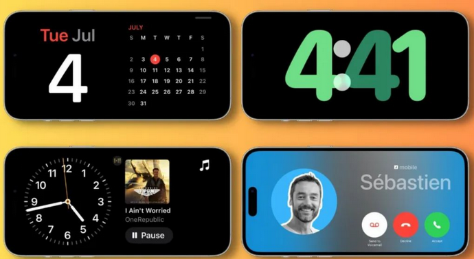 云溪苹果手机维修分享iOS17横屏充电待机显示有什么好处 