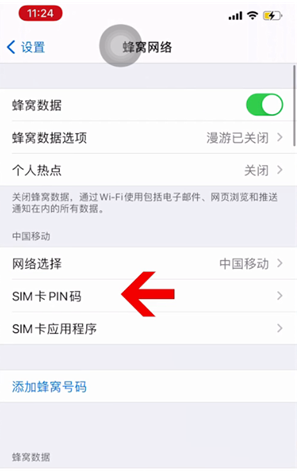 云溪苹果14维修网分享如何给iPhone14的SIM卡设置密码 