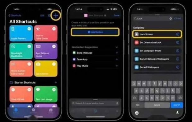 云溪苹果14锁屏维修店分享iPhone14升级iOS16.4后如何创建锁屏快捷方式 