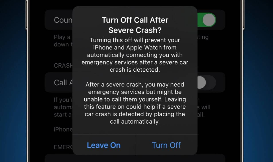 云溪苹果14维修分享 iPhone 14 和 Apple Watch 上关闭崩溃检测 